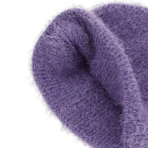 Kuromi Soft and Fuzzy Cuff Beanie - The Time Machine Shop
