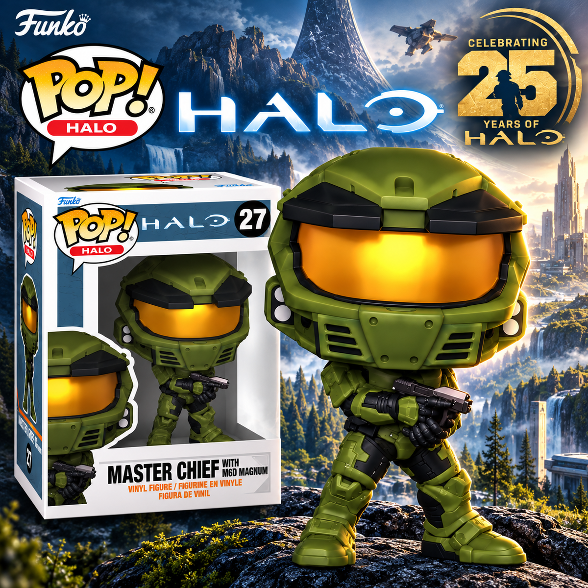 Halo Master Chief with M6D Magnum Funko Pop! Vinyl Figure #27 (NOV 2026)