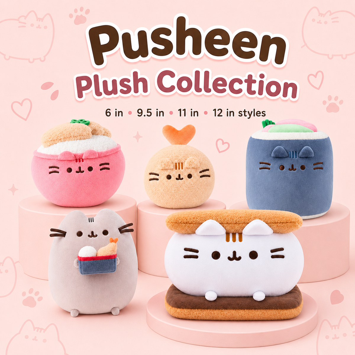Pusheen Plushies - The Time Machine Shop