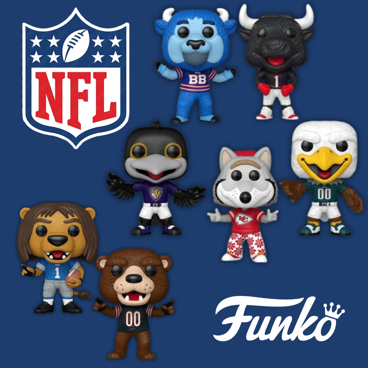 NFL Mascots Funko Pop! Vinyl Figures - The Time Machine Shop