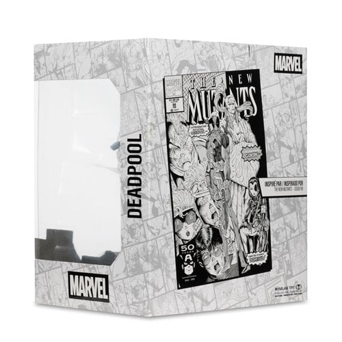 Marvel Deadpool The New Mutants #98 Line Art 1:10 Scale Posed Figure with Scene - Gold Label Exclusive