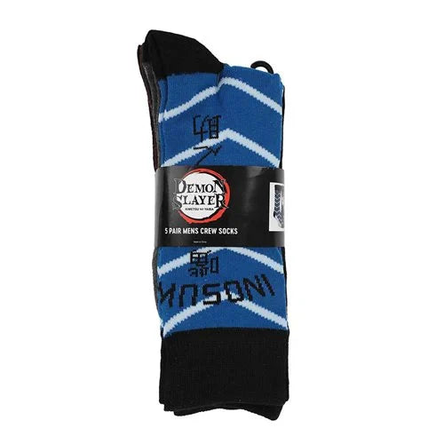 Demon Slayer Patterns Crew Sock 5-Pack