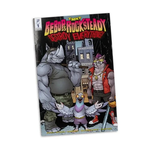 The Teenage Mutant Ninja Turtles Page Punchers Figure with Comic Book - Rocksteady