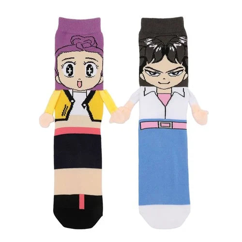 KPop Demon Hunters Rumi and Jinu Magnetic Hand Holding Crew Sock