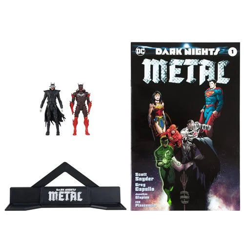 The Batman Who Laughs and Red Death 3-Inch Scale Action Figure 2-Pack with Dark Nights Metal #1 Comic Book