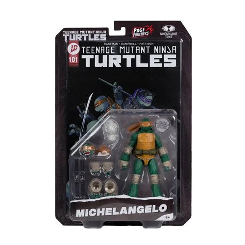 The Teenage Mutant Ninja Turtles Page Punchers Figure with Comic Book - Michelangelo