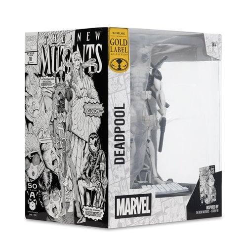 Marvel Deadpool The New Mutants #98 Line Art 1:10 Scale Posed Figure with Scene - Gold Label Exclusive