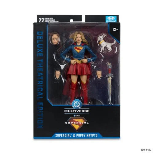 DC Multiverse Deluxe Theatrical Edition Supergirl Movie Supergirl and Baby Krypto 7-Inch Scale Action Figure