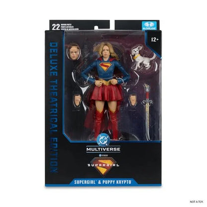 DC Multiverse Deluxe Theatrical Edition Supergirl Movie Supergirl and Baby Krypto 7-Inch Scale Action Figure