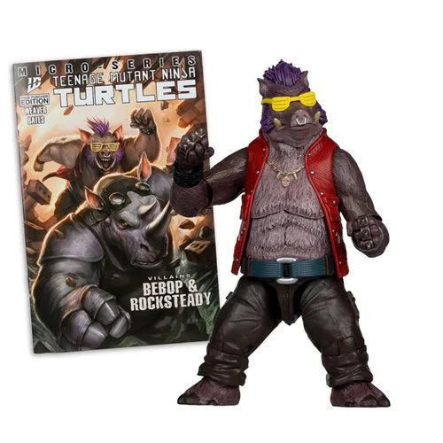 The Teenage Mutant Ninja Turtles Page Punchers Figure with Comic Book - Bebop