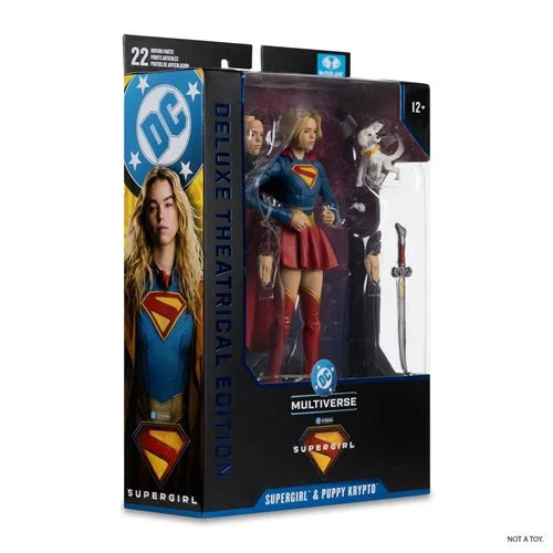 DC Multiverse Deluxe Theatrical Edition Supergirl Movie Supergirl and Baby Krypto 7-Inch Scale Action Figure