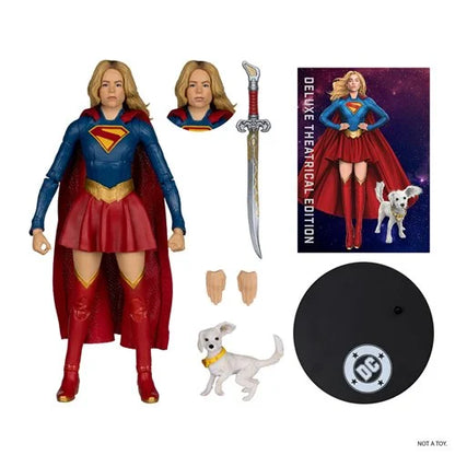 DC Multiverse Deluxe Theatrical Edition Supergirl Movie Supergirl and Baby Krypto 7-Inch Scale Action Figure
