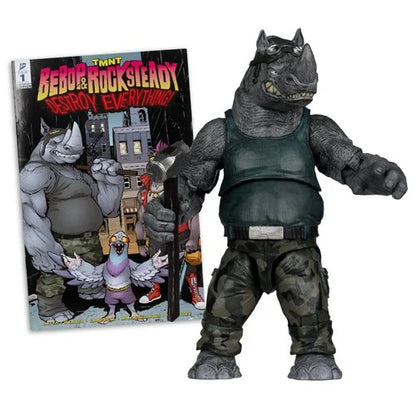 The Teenage Mutant Ninja Turtles Page Punchers Figure with Comic Book - Rocksteady