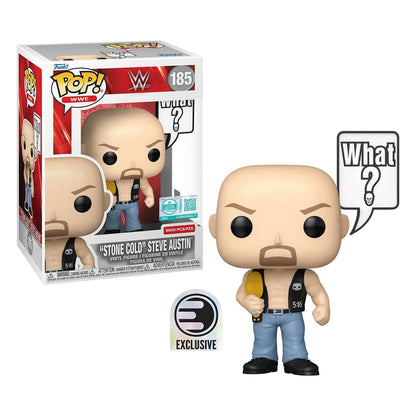 Stone Cold Steve Austin (What?) Pop! Sayings Funko Pop! Vinyl Figure #185 – Entertainment Earth Exclusive Supreme Limited Edition (9,500 Pieces) | WWE