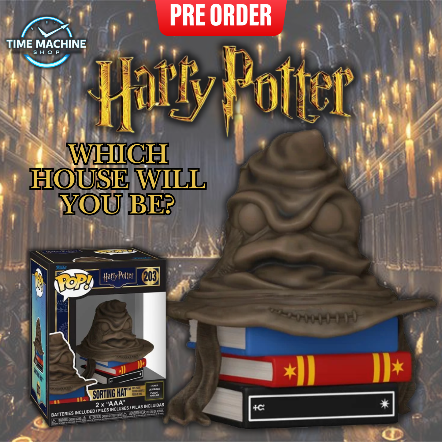 Harry Potter Sorting Hat SFX Funko Pop! Vinyl Figure #203