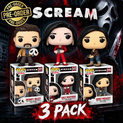 Scream Dewey Riley, Gale Weathers & Sidney Prescott Funko Pop! 3-Pack Bundle (NOV 2026)
