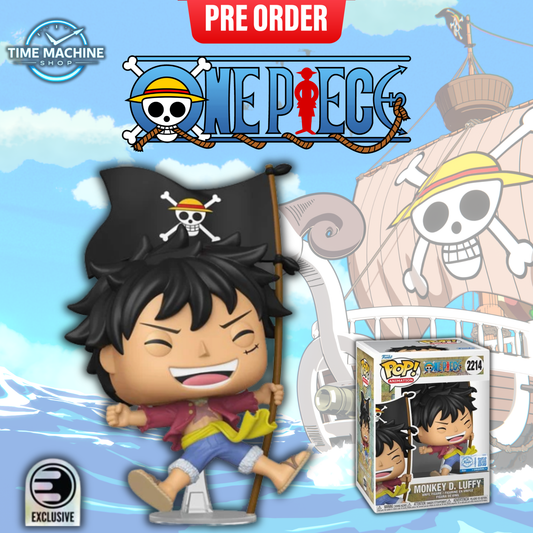 One Piece Monkey D. Luffy with Flag Funko Pop! Vinyl Figure #2214 - Entertainment Earth Exclusive