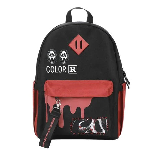Ghost Face Mask and Blood Drip 16 1/2-Inch Backpack