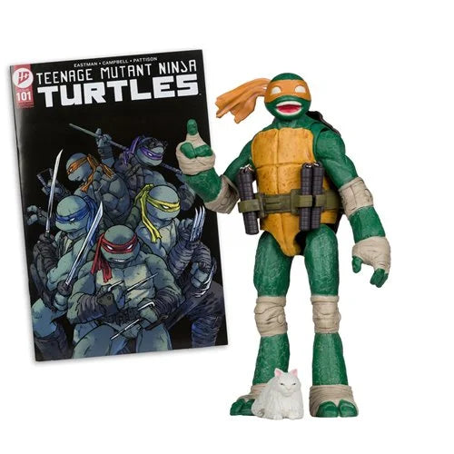 The Teenage Mutant Ninja Turtles Page Punchers Figure with Comic Book - Michelangelo