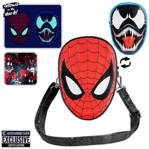 Marvel Spider-Man vs. Venom Glow-in-the-Dark Crossbody Purse - Entertainment Earth Exclusive