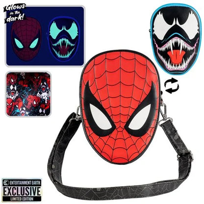 Marvel Spider-Man vs. Venom Glow-in-the-Dark Crossbody Purse - Entertainment Earth Exclusive