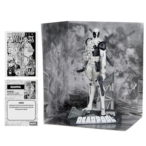 Marvel Deadpool The New Mutants #98 Line Art 1:10 Scale Posed Figure with Scene - Gold Label Exclusive