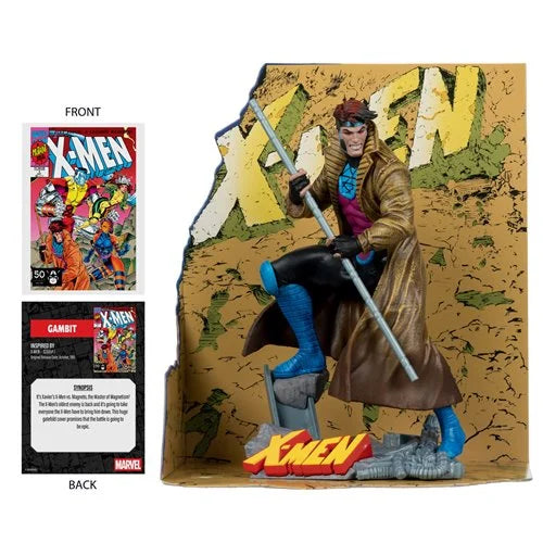 Marvel Collection 1:10 Scale Posed Gambit Figure with Scene Gambit from X-Men #1