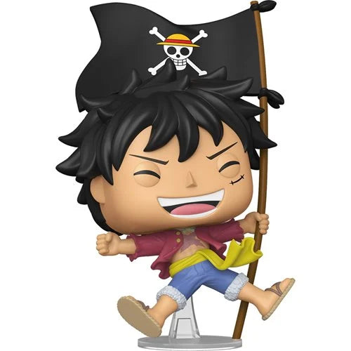 One Piece Monkey D. Luffy with Flag Funko Pop! Vinyl Figure #2214 - Entertainment Earth Exclusive