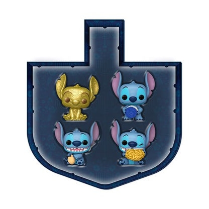 Lilo & Stitch Hanukkah Pocket Pop! Mini-Figure Dreidel 4-Pack Set Display
