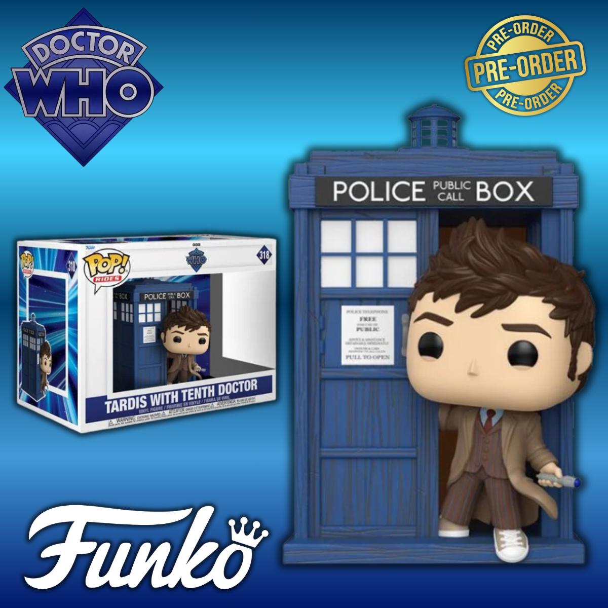 Pop! Rides Deluxe Tardis with Tenth Doctor (OCT 2026)