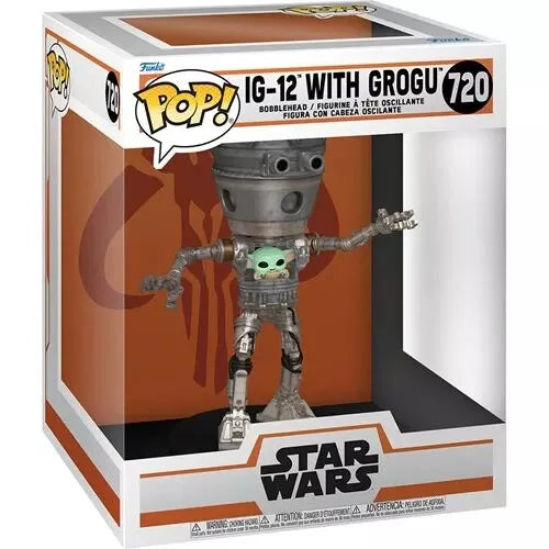Star Wars: The Mandalorian IG-12 with Grogu Deluxe Funko Pop! Vinyl Figure #720