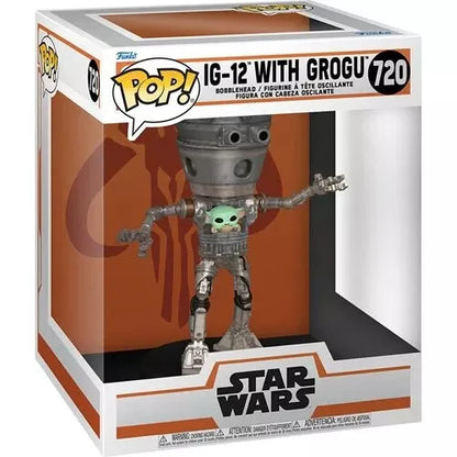 Star Wars: The Mandalorian IG-12 with Grogu Deluxe Funko Pop! Vinyl Figure #720