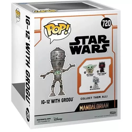 Star Wars: The Mandalorian IG-12 with Grogu Deluxe Funko Pop! Vinyl Figure #720